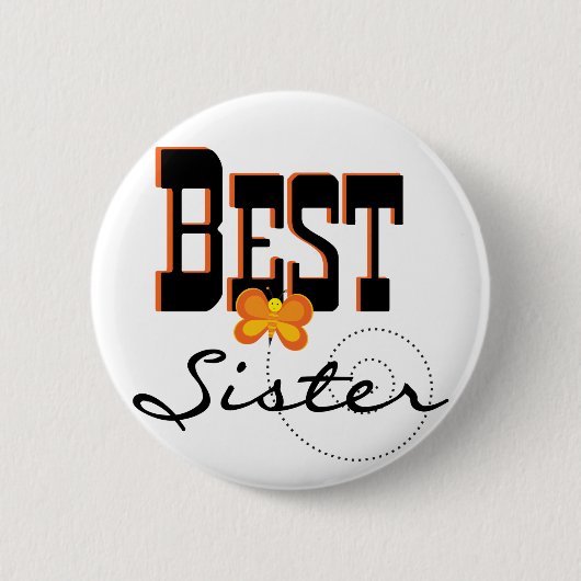 Beste Sister-T - Shirt und Geschenke Button (Vorderseite)
