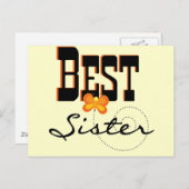 Beste Sister-T - Shirt und Geschenke Postkarte (Vorne/Hinten)