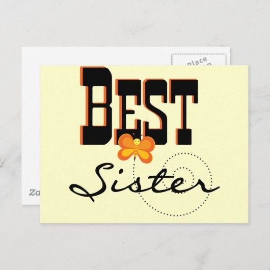 Beste Sister-T - Shirt und Geschenke Postkarte (Vorne/Hinten)