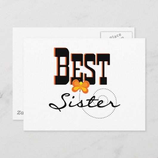 Beste Sister-T - Shirt und Geschenke Postkarte (Vorne/Hinten)