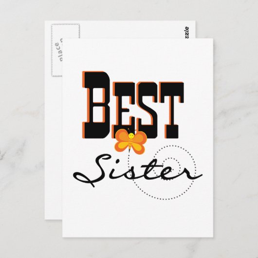 Beste Sister-T - Shirt und Geschenke Postkarte (Vorne/Hinten)