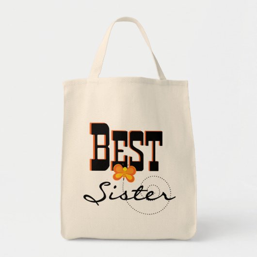 Beste Sister-T - Shirt und Geschenke Tragetasche (Vorne)