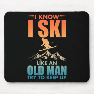 Beste Skikarte für Großvater Skifahren Nordic Skie Mousepad