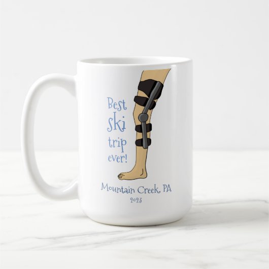 Beste Skipiste Ever Funny Knee Klammer Kaffeetasse (Links)
