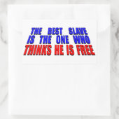 Beste Sklave Rechteckiger Aufkleber (Tasche)