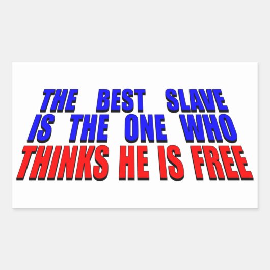 Beste Sklave Rechteckiger Aufkleber (Vorderseite)