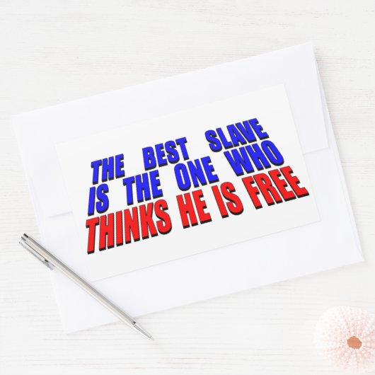 Beste Sklave Rechteckiger Aufkleber (Umschlag)