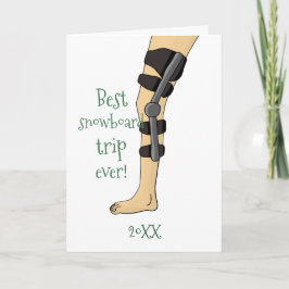 Beste Snowboard-Reise Ever Funny Knee-Bremse wird  Karte