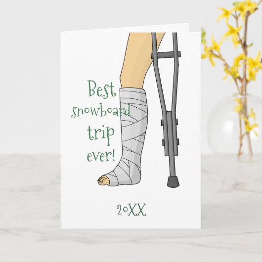 Beste Snowboardreise je! Funny wird gut Karte (Gelbe Blume)