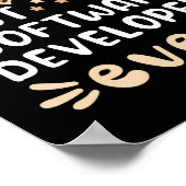 Beste Software-Entwickler je Leopard Rainbow-Gesch Poster (Ecke)