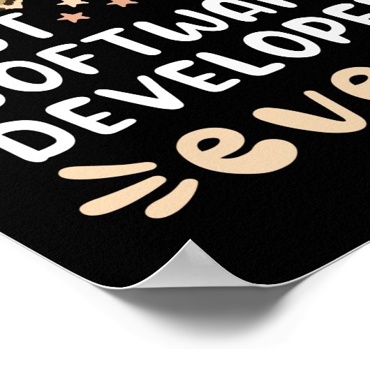 Beste Software-Entwickler je Leopard Rainbow-Gesch Poster (Ecke)