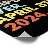 Beste Solar-Eclipse je 8. April 2024 Totalität Poster (Ecke)