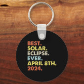 Beste Solar-Eclipse je 8. April 2024 Totalität Schlüsselanhänger (Rückseite)