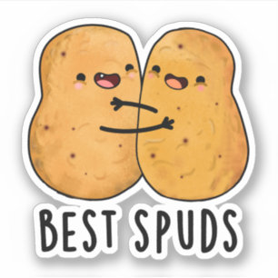 Beste Spuds Funny Best Buddies Potato Pub Aufkleber