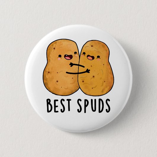 Beste Spuds Funny Best Buddies Potato Pub Button (Vorderseite)