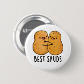 Beste Spuds Funny Best Buddies Potato Pub Button (Vorne & Hinten)
