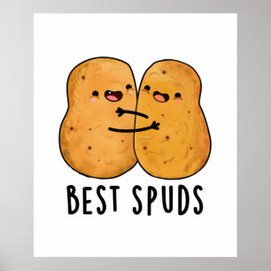 Beste Spuds Funny Best Buddies Potato Pub Poster
