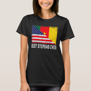 Beste Stepdad je amerikanischer Kamerun Fla T-Shirt