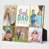 Beste Stepdad je Aquamarin 5 FotoCollage Fotoplatte (Seite)