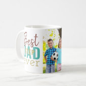 Beste Stepdad je Aquamarine Goldtypografie und Fot Kaffeetasse (Vorderseite Links)
