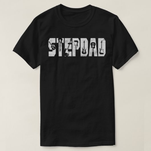 Beste Stepdad je Gitarre Lover Guitaris T-Shirt (Design vorne)