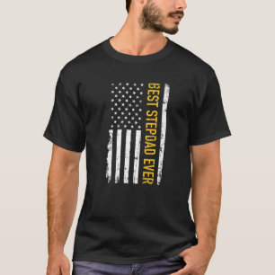 Beste Stepdad je US-amerikanische Vintage Flagge T-Shirt