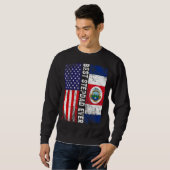 Beste Stepdad je Vater's Day Costa Rica US Flag Sweatshirt (Vorne ganz)