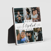 Beste Stepdad je | Vatertag 6 FotoCollage Fotoplatte (Vorderseite)