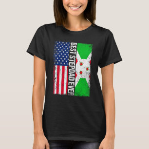 Beste Stepdad je Vatertag Burundi US-Flagge T-Shirt