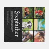 Beste Stepfather Stepdad Modern Foto Collage Fleecedecke (Vorderseite (Horizontal))