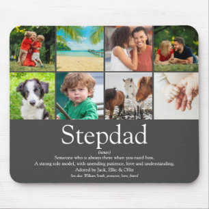Beste Stepfather-Zitat-FotoCollage Mousepad