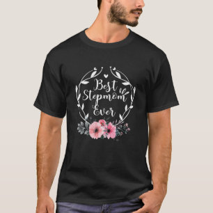 Beste Stepmutter je Muttertag Geschenk Blume Oma T-Shirt