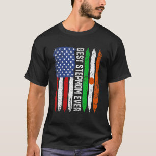 Beste Stepmutter je Muttertag Niger USA Flaggenref T-Shirt