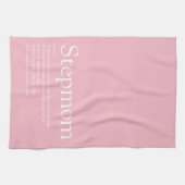 Beste Stepmutter, Stepmutter definiert Rosa Geschirrtuch (Horizontal)