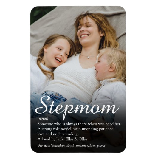 Beste Stepmutter, Stepmutter Definition Skript-Fot Magnet (Vertikal)