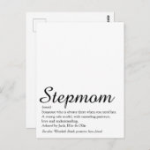 Beste Stepmutter, Stepmutter-Definition-Skript Postkarte (Vorne/Hinten)