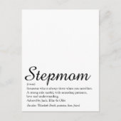 Beste Stepmutter, Stepmutter-Definition-Skript Postkarte (Vorderseite)
