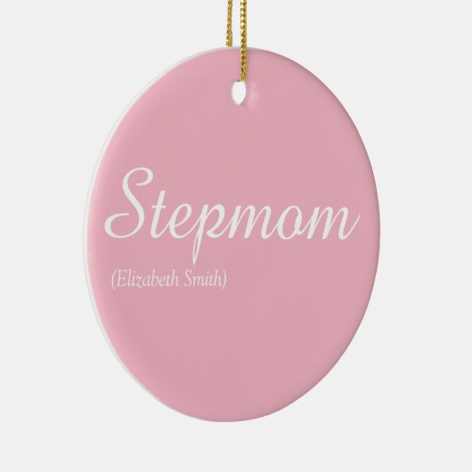 Beste Stepmutter Stepmutter Hübsch Pink Elegant Keramik Ornament (Rechts)