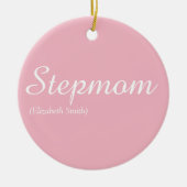 Beste Stepmutter Stepmutter Hübsch Pink Elegant Keramik Ornament (Vorne)