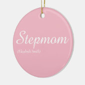 Beste Stepmutter Stepmutter Hübsch Pink Elegant Keramik Ornament (Links)