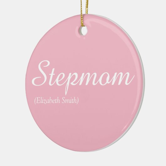 Beste Stepmutter Stepmutter Hübsch Pink Elegant Keramik Ornament (Links)