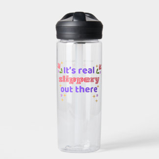Beste Sticheleien Hockey Es ist rutschig Design 2 Trinkflasche