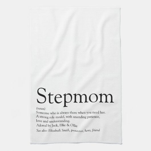 Beste Stiefmutter der Welt, Stiefmutter Definition Geschirrtuch (Vertikal)