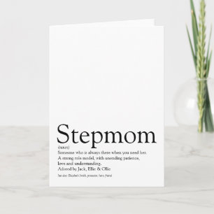 Beste Stiefmutter der Welt, Stiefmutter Definition Karte