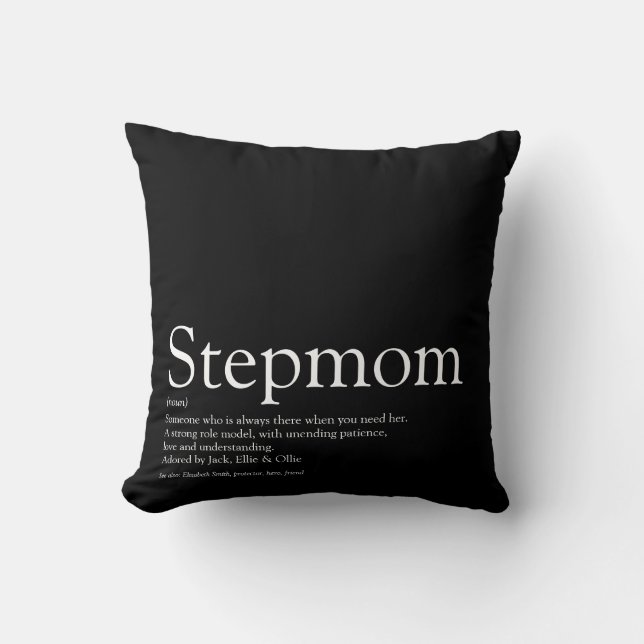 Beste Stiefmutter der Welt, Stiefmutter Definition Kissen (Vorderseite)