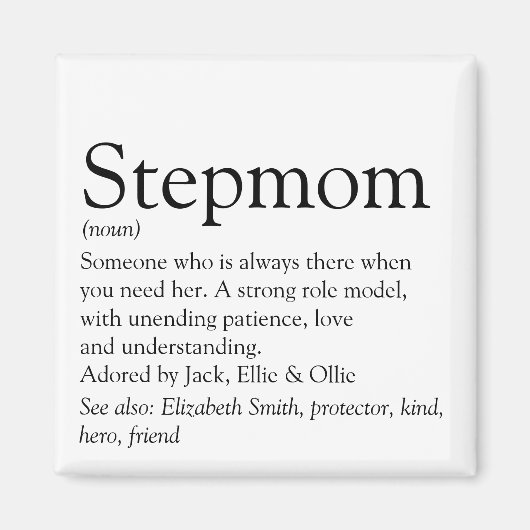 Beste Stiefmutter der Welt, Stiefmutter Definition Magnet (Vorne)