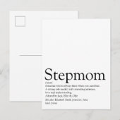 Beste Stiefmutter der Welt, Stiefmutter Definition Postkarte (Vorne/Hinten)