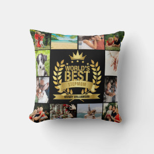 Beste Stiefmutter der Welt Stiefmutter Foto Collag Kissen