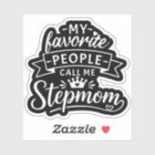 Beste Stiefmutter-Geschenk von süßer Patchworkfami Aufkleber (Blatt)