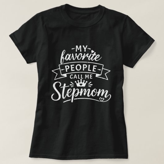 Beste Stiefmutter-Geschenk von süßer Patchworkfami T-Shirt (Design vorne)